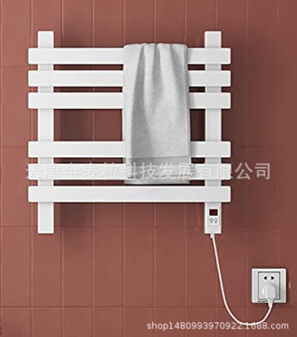 电热毛巾架智能恒温碳纤维加热棒浴室浴室家用收纳电热毛巾架
