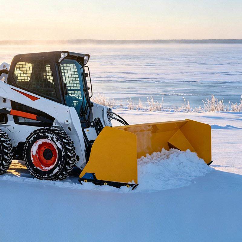 滑移箱式推雪铲物业小区挖掘机前置除雪板市政道路除雪挖机推雪铲