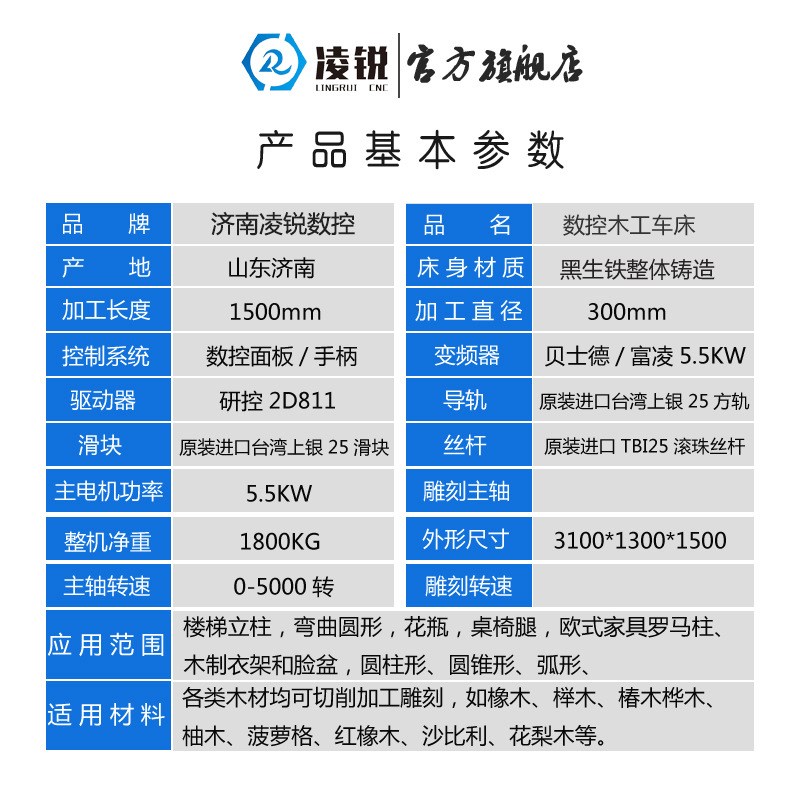 双轴1516四h刀数控木工车床机床全自动加工楼梯立柱沙发脚桌椅腿