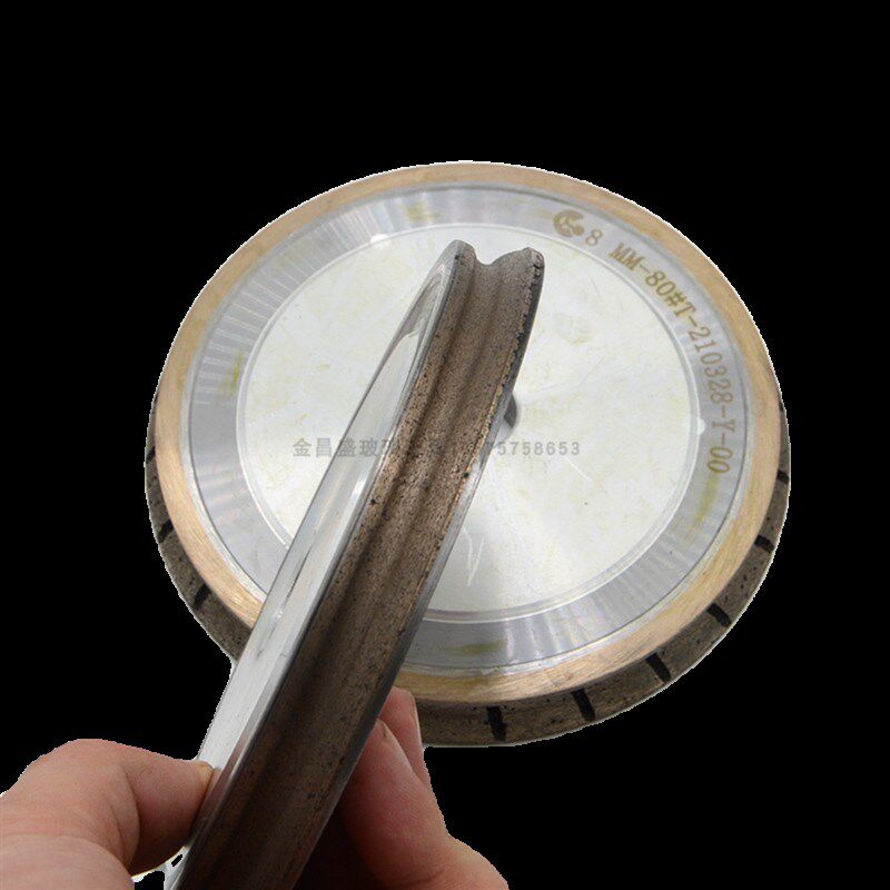 晶洋玻璃鸭嘴边金刚轮单二级三级鸭咀边金刚石烧结磨轮异形机砂轮