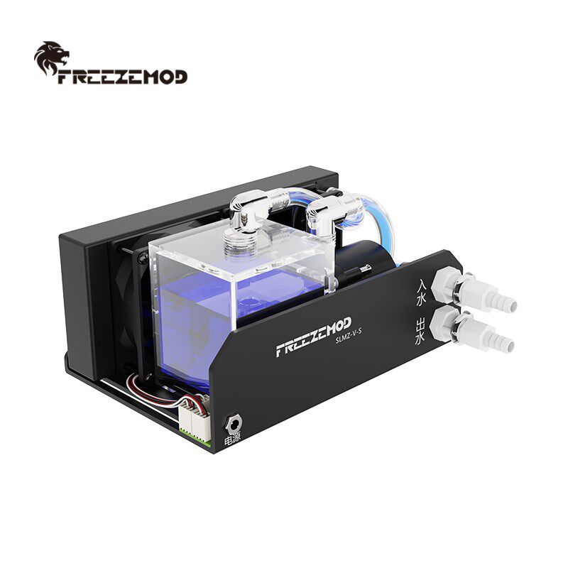 FREEZEMOD工业水冷散热模组SLMZ-V-S双风扇加大水箱12V/24V电压