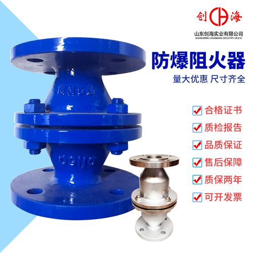 管道阻火器GZW-1型不锈钢 铸钢法兰防爆阻火器阻烯型防火器DN5080