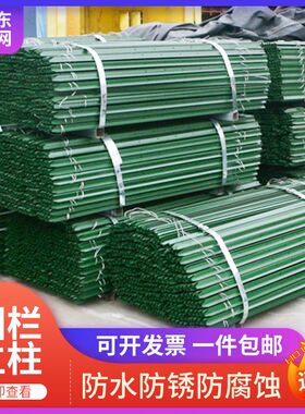 德国进口荷兰网立柱牛栏网立柱尖头铁柱子加厚杆实心铸钢养殖网隔