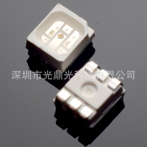 高亮2835RGB透明 6脚 3528全彩贴片  3528红绿蓝三色led 六脚灯珠