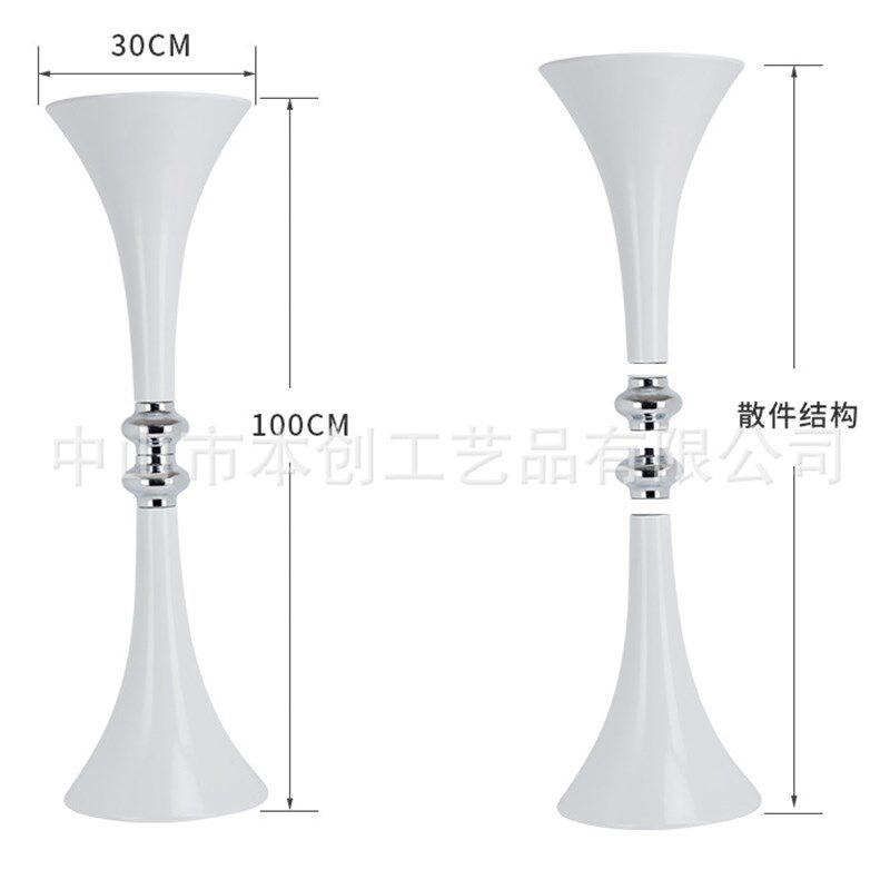 婚庆用品铁艺花器白色路引金属花架派对婚礼布置室外装饰摆件