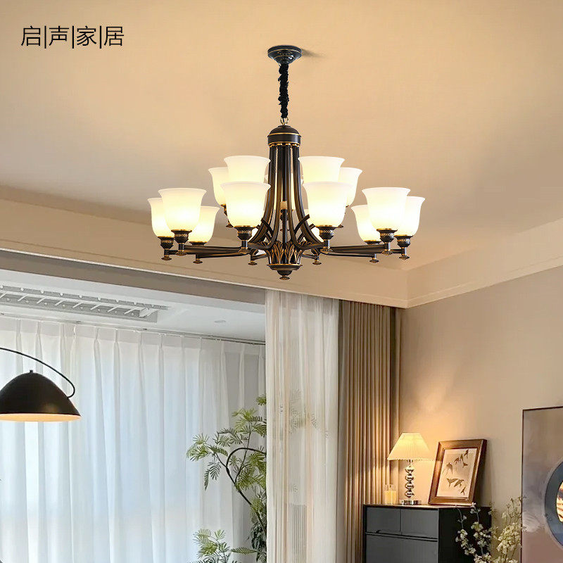 全铜美式复古高端大气客厅吊灯法式简欧餐厅卧室书房灯工厂批发