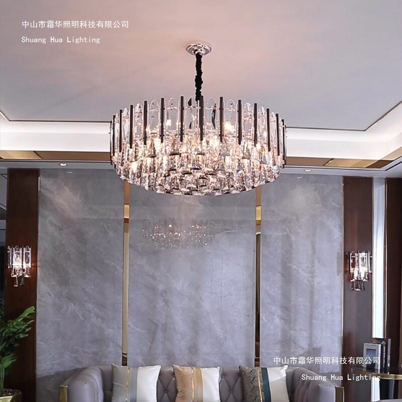 轻奢水晶吊灯客厅灯实体店爆款2024年新款餐厅灯现代港式卧室灯具