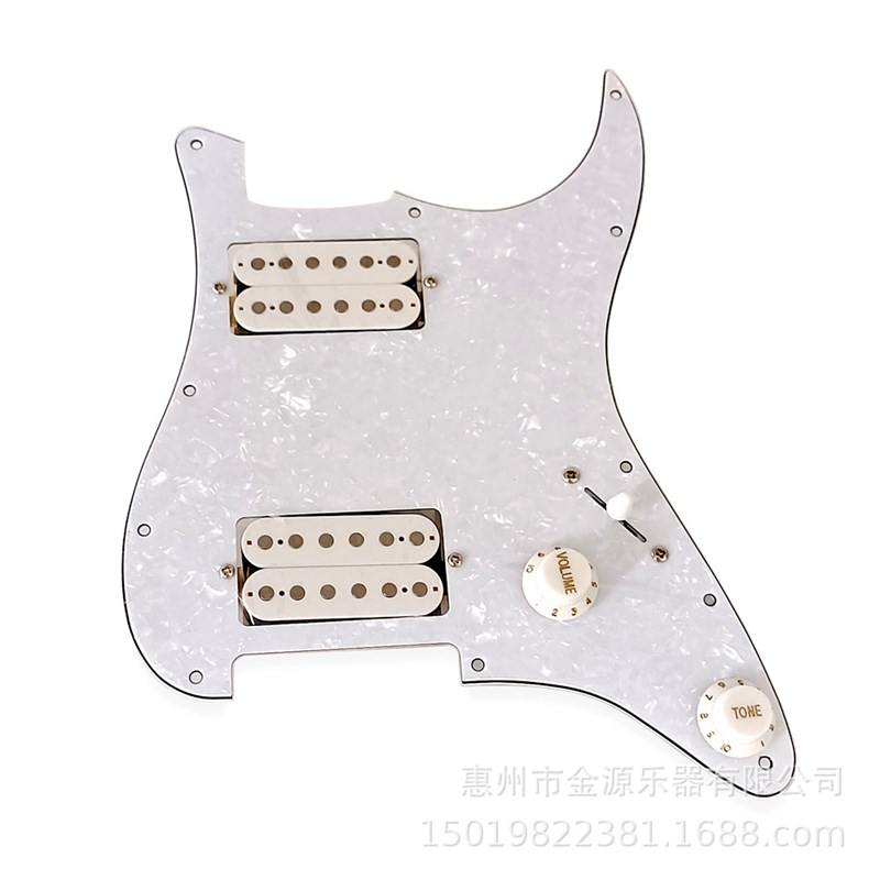 SQ ST 芬达电吉他双双面板拾音器全套电路电吉他护板白色 黑色