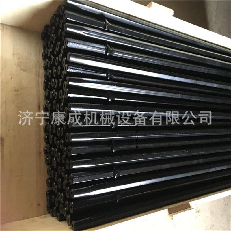 岩石钻孔风钻杆 矿用钻机用B22钻杆设备 高强度六棱中空钻杆厂家