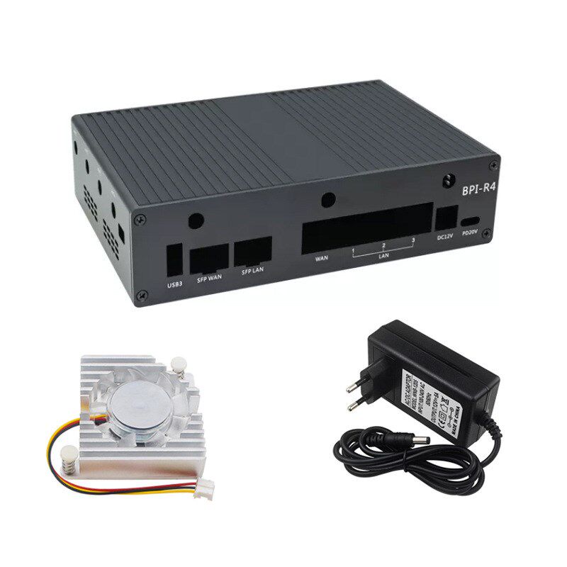 香蕉派BPI R4专用金属外壳Banana Pi R4铝合金保护壳兼容散热器