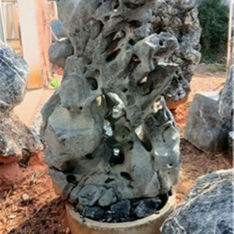 太湖石纯天然天然摆件灵璧中式文房案头奇石原石太湖石窟窿石天然