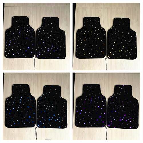 前车位汽车发光脚垫 Starlight Fiber Optic car rugs mat light