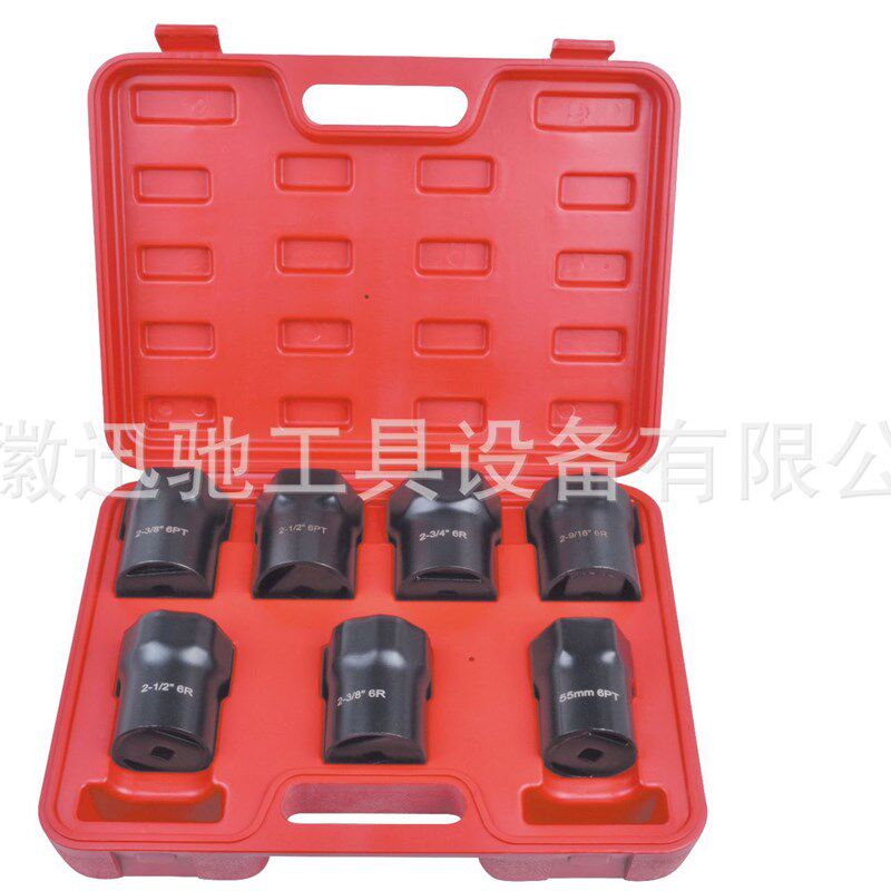 7件套通用型轮轴螺母套筒车轮轮胎工具正时工具刹车盘活塞工具组