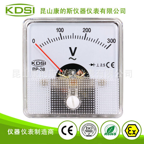 整流型指针电压表BP-38AC300V设备常用仪表交直流高精度测量