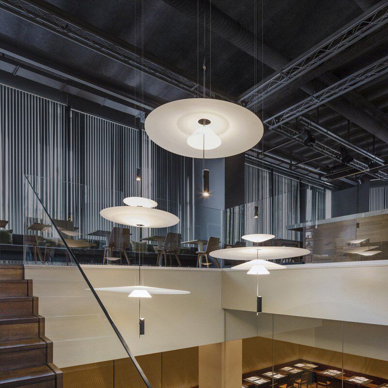 北欧后现代吊灯个性创意极简餐厅吧台灯酒店展厅装饰复式飞碟吊灯