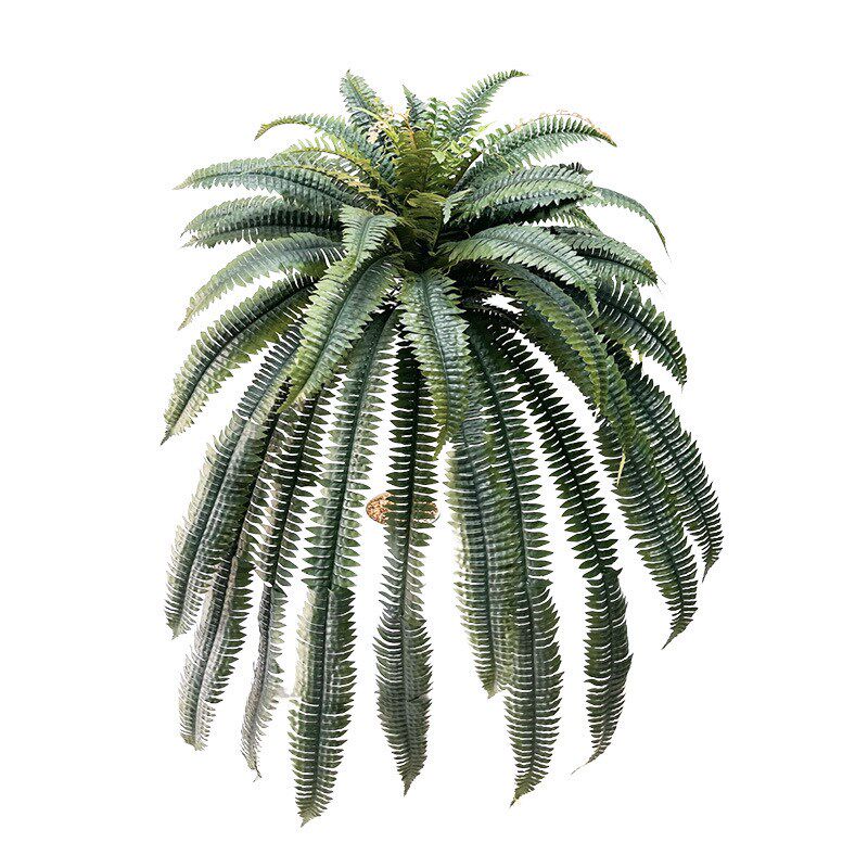 仿真绿植盆栽波斯草蕨草手感植物造景花槽花箱摆设商场客厅大波草