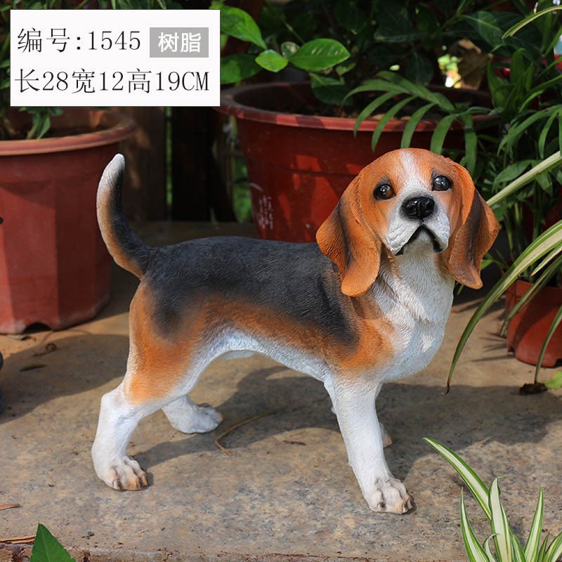一件代发仿真狗摆件比格犬模型别墅庭院客厅电视柜酒柜假狗装饰品