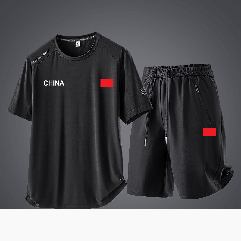 国家队男士China短袖运动套装