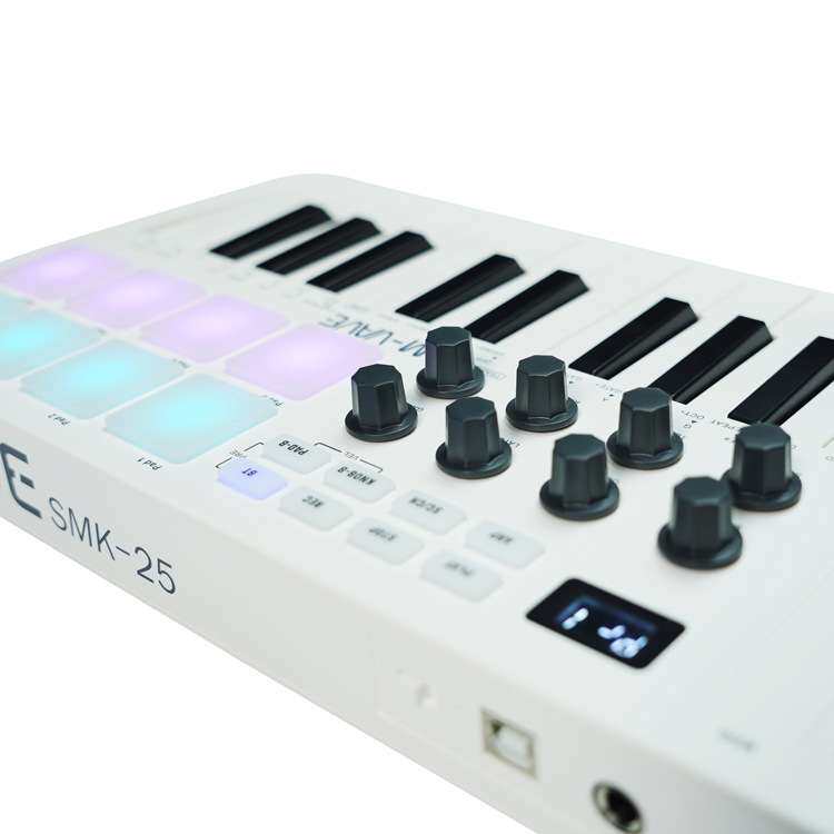 键盘MIDI键盘控制器便携编曲键盘RGB打击垫键盘工厂乐器