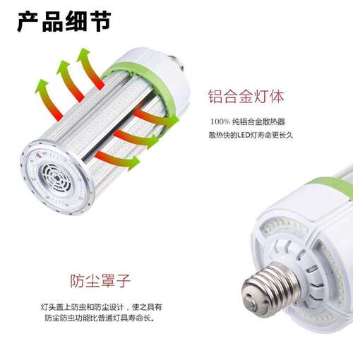 LED灯泡玉米灯家用仓库厂房照明灯节能灯暖白三色光照明led高暴亮