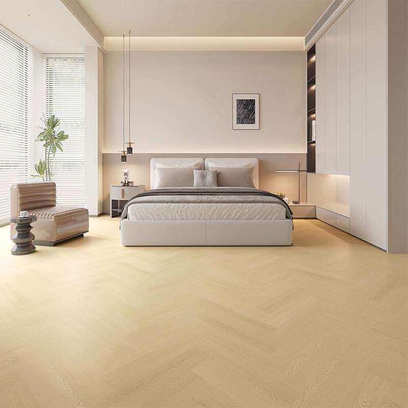 spc石塑锁扣人字鱼骨拼花地板石晶家用环保耐磨地暖加厚0醛奶油风