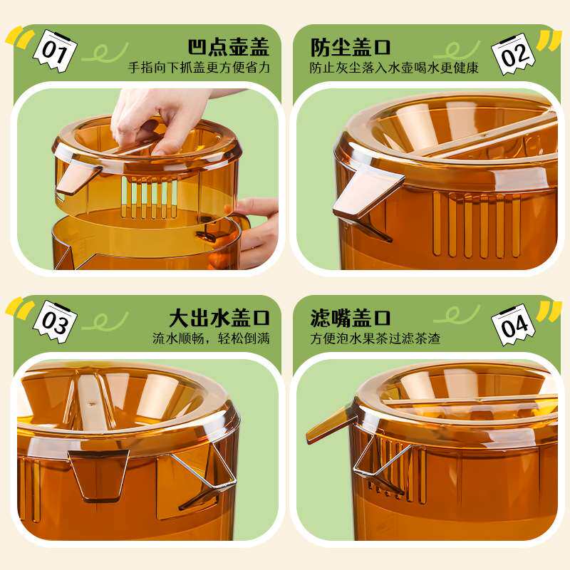 整箱 塑料冷水壶耐高温凉水壶凉白开水壶饮料桶大容量茶壶商用