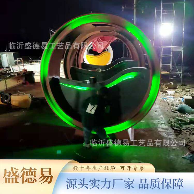 室外公园广场造型景观脚踩水车脚踏喷水发光自行车互动喷泉单车
