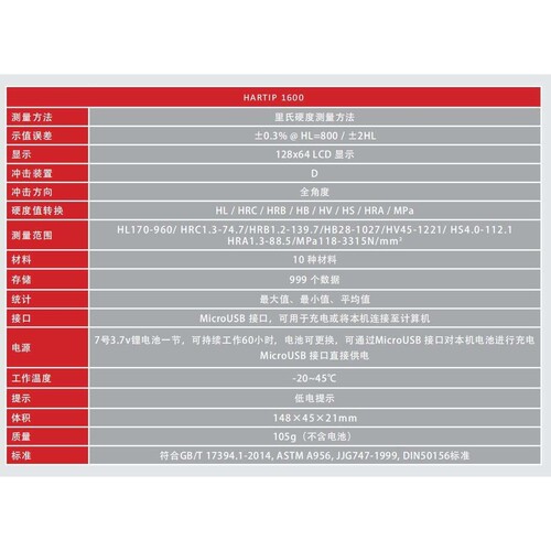 HARTIP1600笔式里氏硬度计