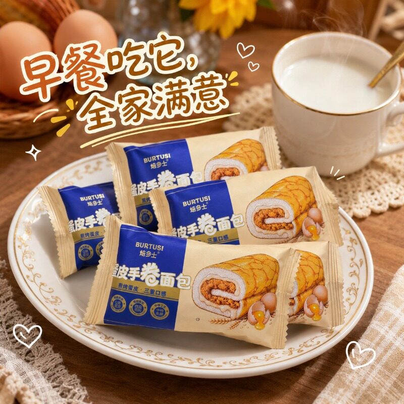 早餐蛋皮肉松沙拉夹心吐司面包