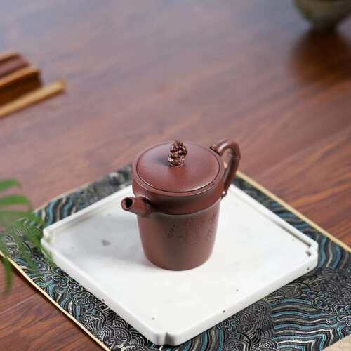 正宗宜兴紫砂壶原矿陈腐紫泥太湖石喫茶小品竹段壶一人功夫泡茶壶