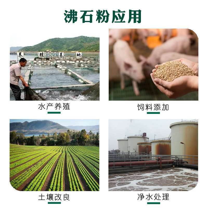 工业级沸石粉水产养殖绿色黄色沸石粉 100目200目厂家现货