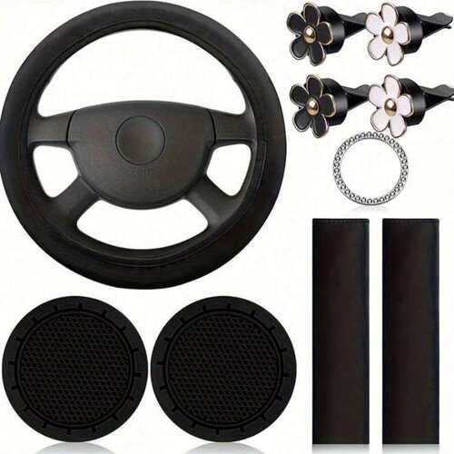 跨境Steering Wheel Cover For Women Cute Car Accessories