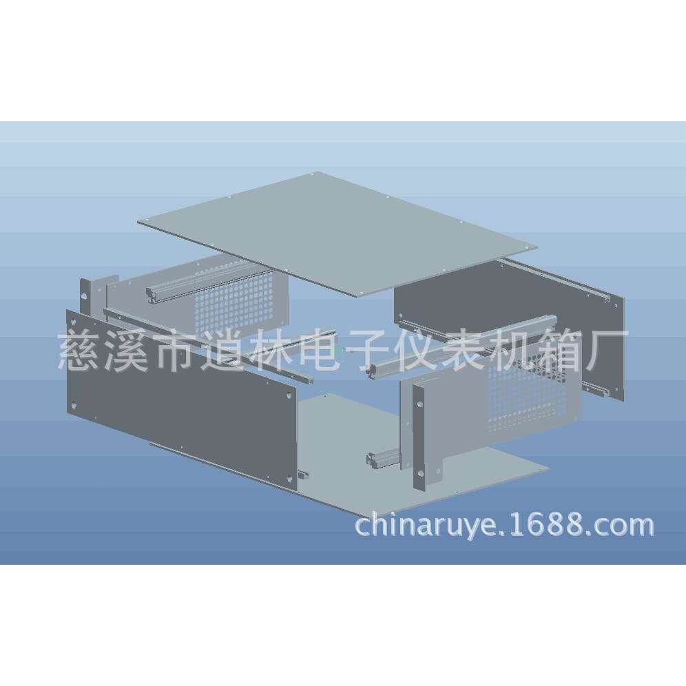 4U19英寸B型全铝机箱 铝合金仪表外壳 金属仪表外壳178*482.6*350