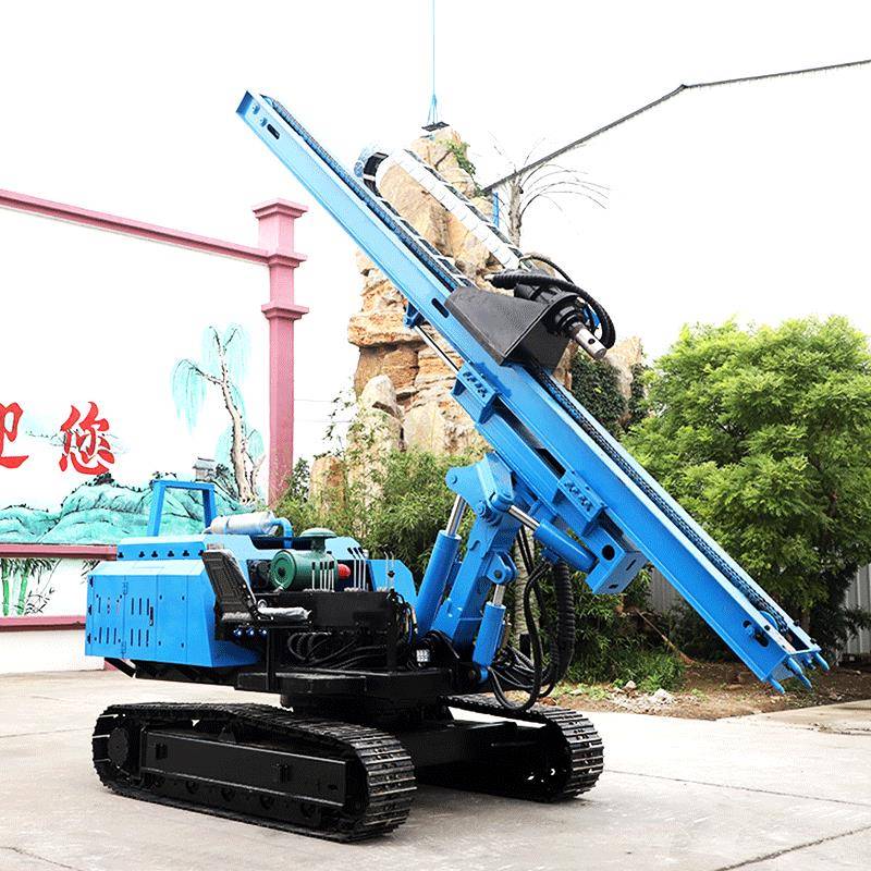 光伏打桩机履带式螺旋钻桩机3米太阳能压桩机打桩机小型打桩机