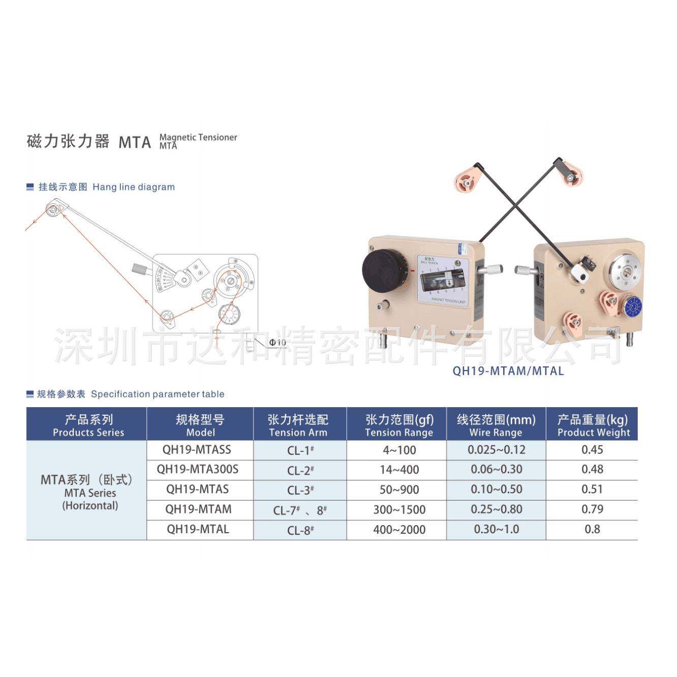 张力控制器QH19-MTASSMTA300SMTAS磁力张力器线架精密调节电子