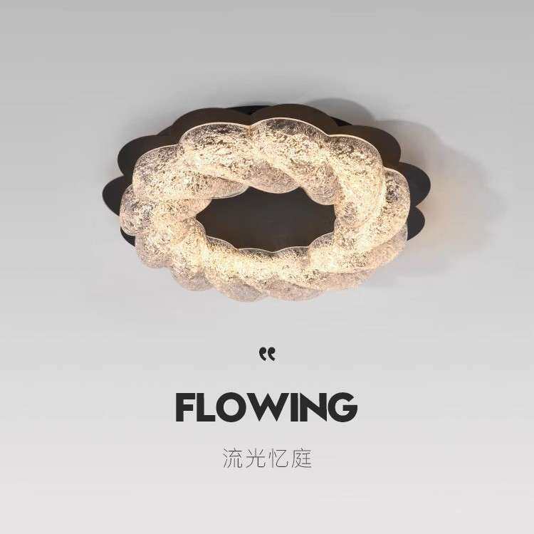 北欧现代卧室树脂吸顶灯意式轻奢设计师新款创意主卧书房餐厅主灯