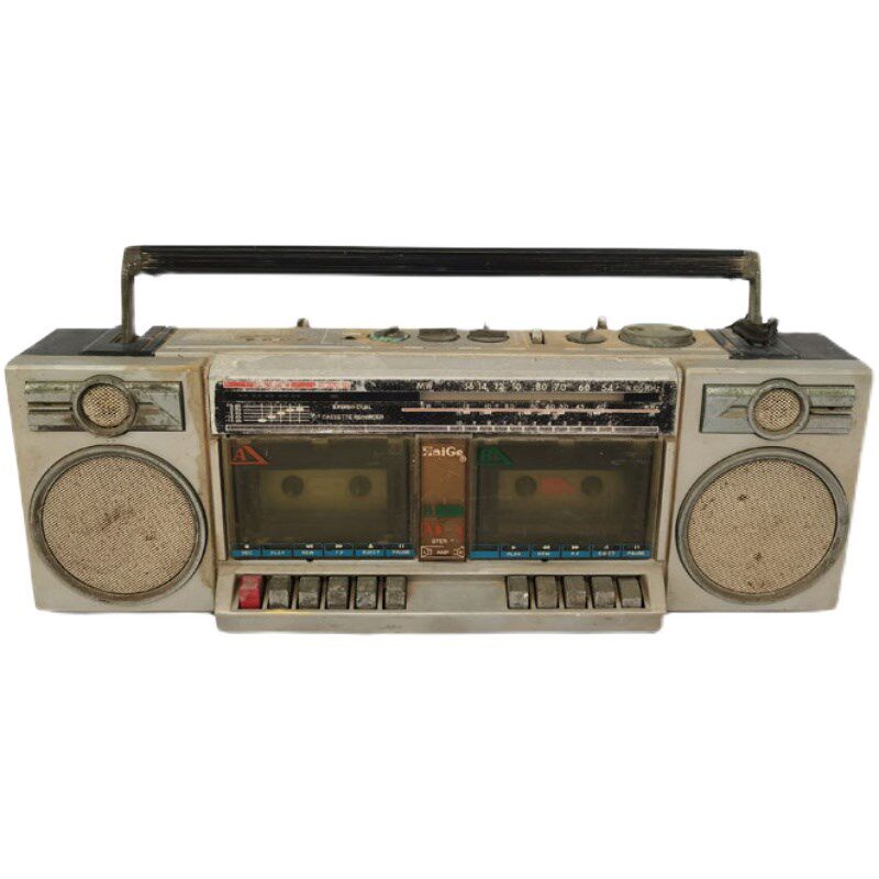 老式怀旧录音机录音带机80年代老物件卡带机手提式收录机道具摆件