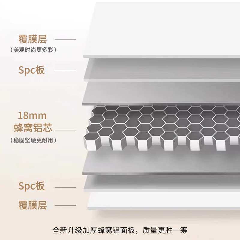 蜂窝铝浴室柜组合轻质圆弧半封智能镜柜陶瓷一体盆双抽屉主柜H085