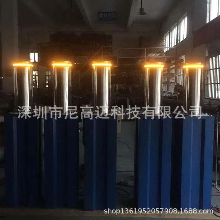 福建机电液压伸缩地柱车挡219直径手动升降柱智能快速升缩止车桩