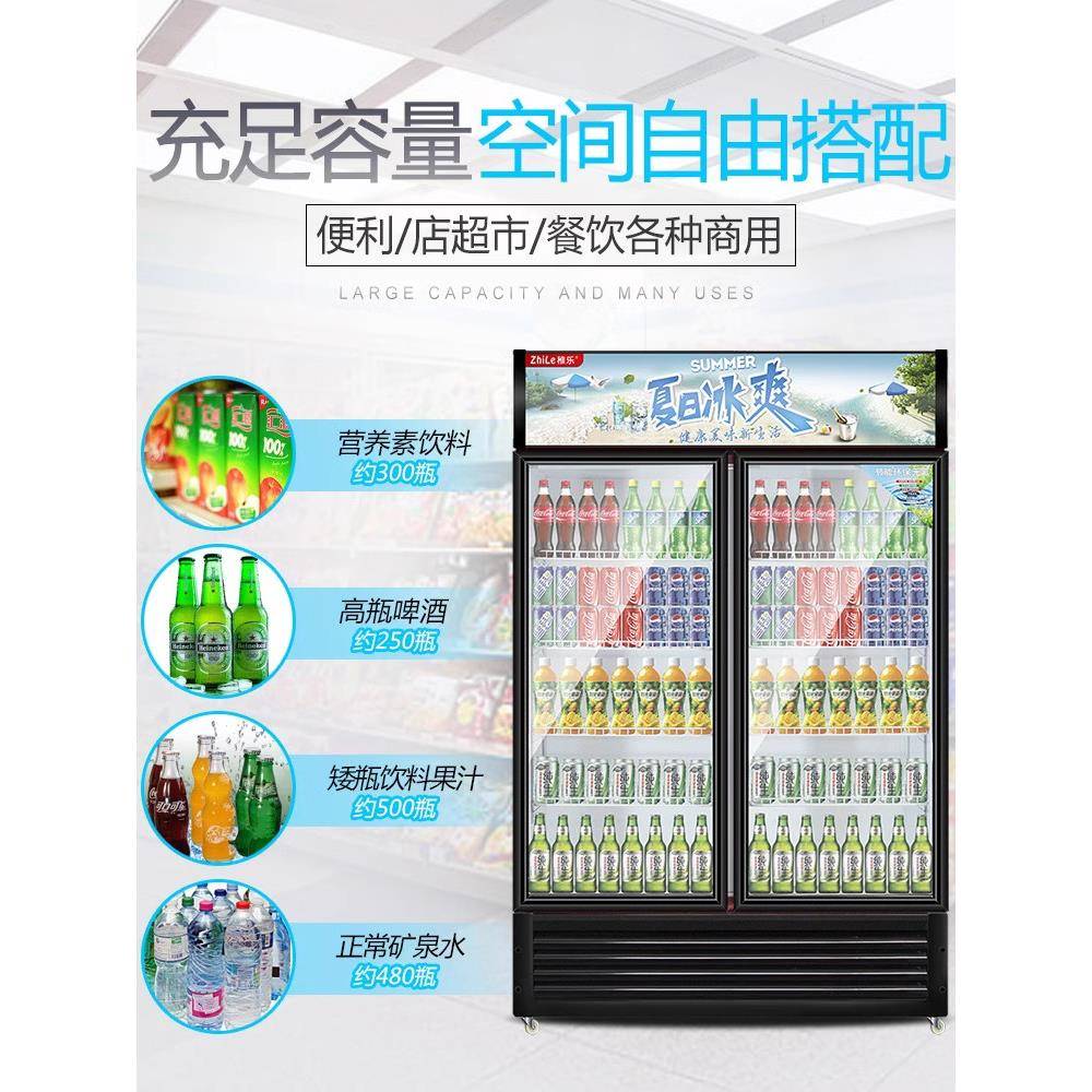 冷藏展示柜饮料啤酒商用单门保鲜立式双开门冰箱三门酒水冷饮冰柜