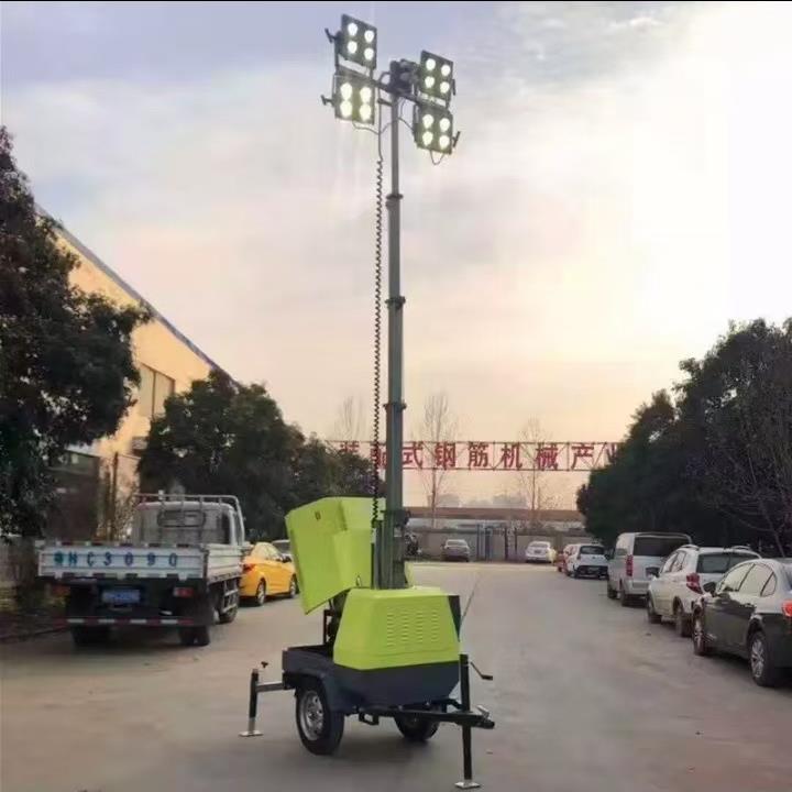 全方位升降露天煤矿照明灯塔夜间拖挂式工程移动照明车 9米拖车式