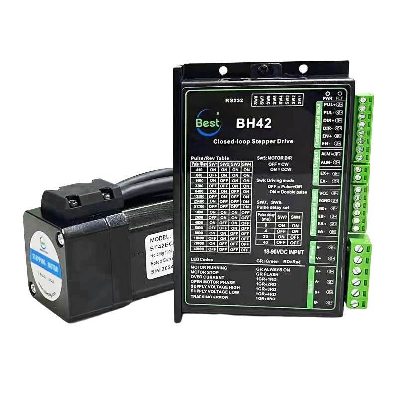 倍斯特控股42步进电机套装带刹车配ST42驱动器控制器源头工厂直供