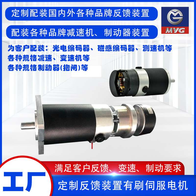 高性能1000W有刷伺服电机可选各种分辨率编码器刹车制动器