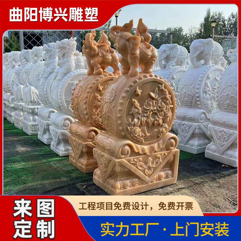 复古石雕磨盘碾盘雕塑古典庭院古建园林石材装饰景观老物件摆件