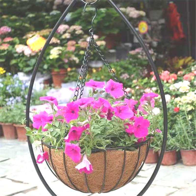 欧式复古铁艺悬挂式盆栽吊篮装饰花园庭院吊挂花盆架吊篮花架