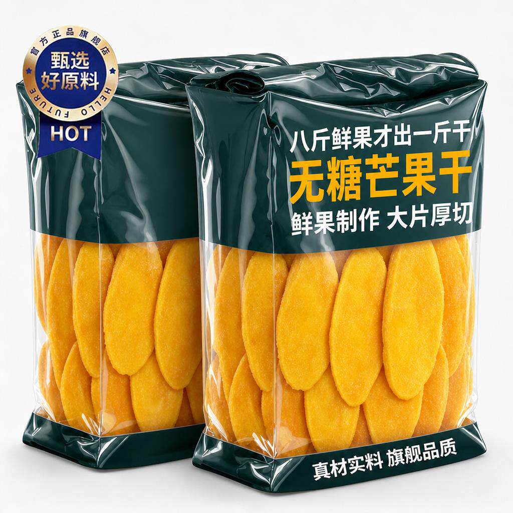 特级厚切大片芒果干原味无糖添加官方旗舰店即食蜜饯水脯休闲零食