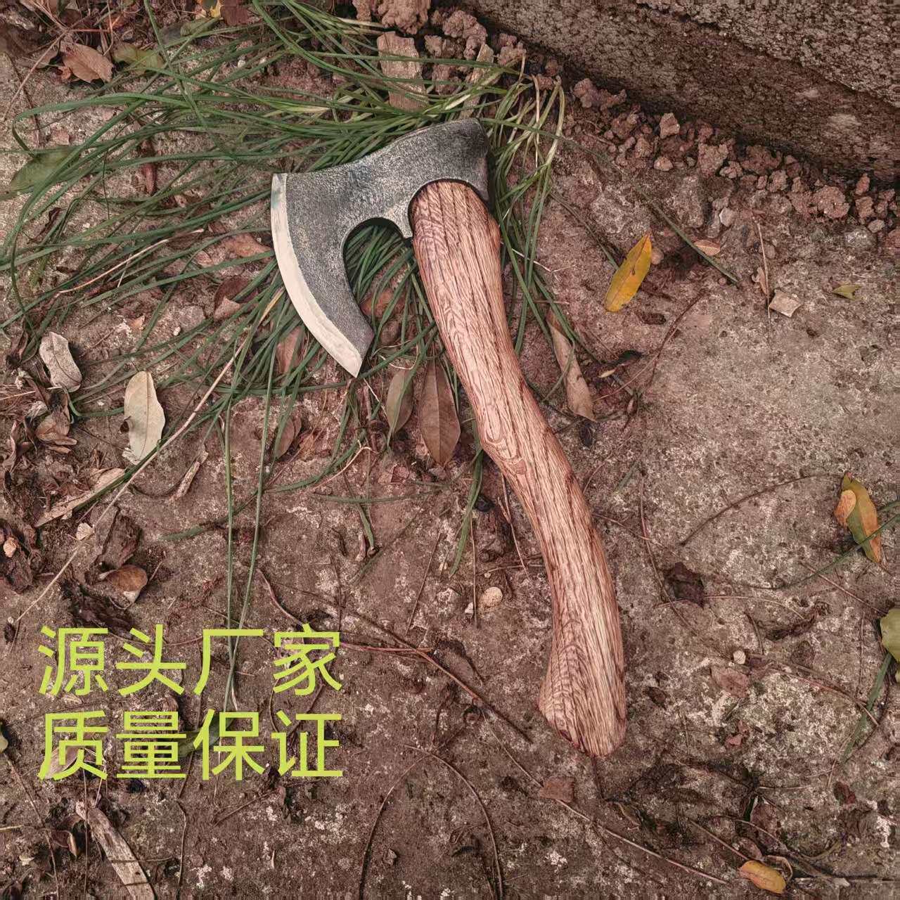 户外维京战斧露营斧锰钢锻打劈柴砍树斧子