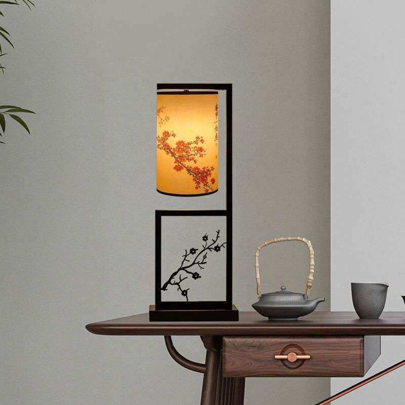新中式落地灯古风梅花中式古典中国风仿古立式台灯创意印画地灯
