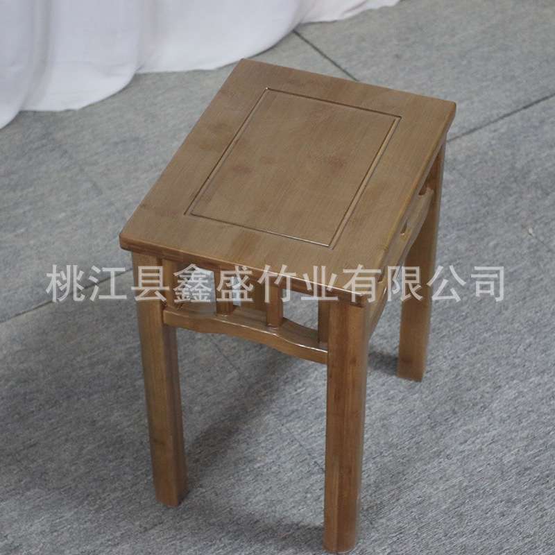 新中式家用竹凳 楠竹方凳茶室茶台桌椅矮凳子茶凳客厅家用小板凳