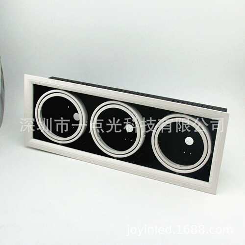 AR111三头灯 led三头格栅灯斗胆灯 可调角度嵌入式射灯支架
